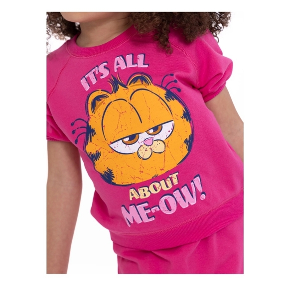Garfield Toddler Girls Tee with Short Sleeves and Skirt Set, sz 2t, 4t NWT - Picture 2 of 5